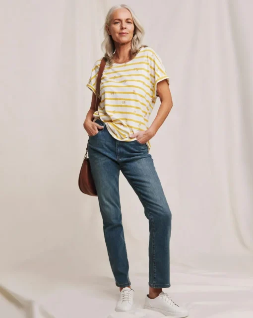 Julipa Embroidered Stripe T-Shirt