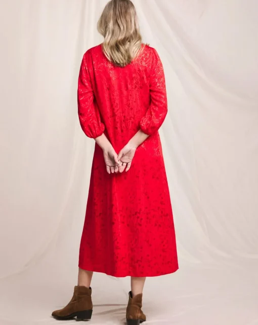 Julipa Floral Jacquard Midi Dress