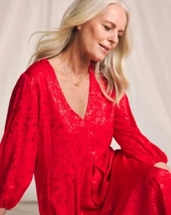 Julipa Floral Jacquard Midi Dress