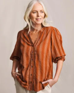 Julipa Lace Trim Button Down Blouse