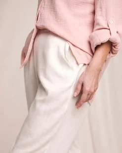 Julipa Linen Mix Cropped Trousers