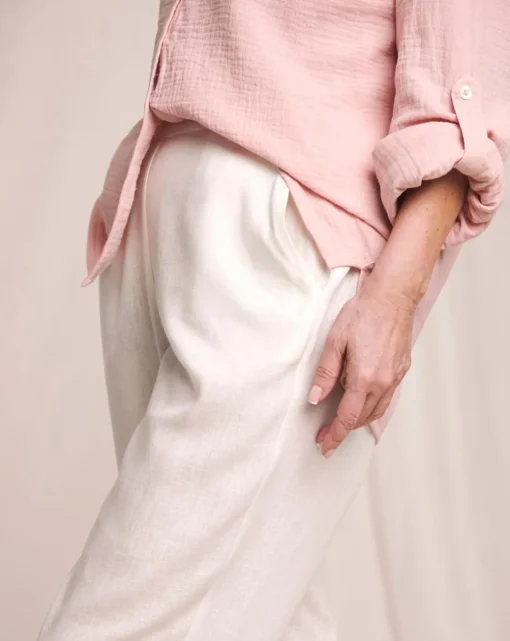 Julipa Linen Mix Cropped Trousers