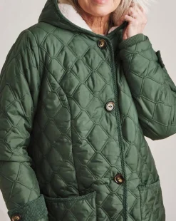 Julipa Longline Quilted Hooded Coat