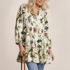 Julipa Mix Print Pintuck Tunic