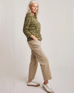 Julipa Notch Neck Cotton Top