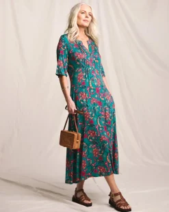 Julipa Pintuck Jersey Midi Dress