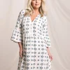 Julipa Printed Cheesecloth Shift Dress
