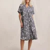 Julipa Printed Cocoon Shirt Dress