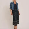 Julipa Printed Crinkle Reversible Skirt