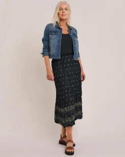 Julipa Printed Crinkle Reversible Skirt