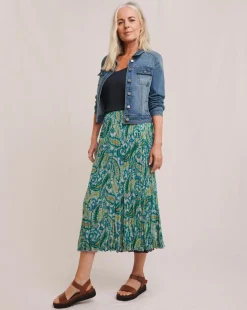 Julipa Printed Crinkle Reversible Skirt