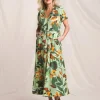 Julipa Shirred Shoulder Jersey Midi Dress