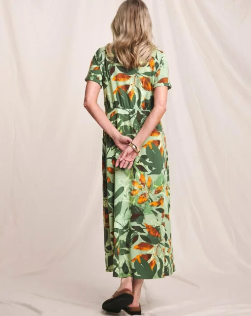 Julipa Shirred Shoulder Jersey Midi Dress