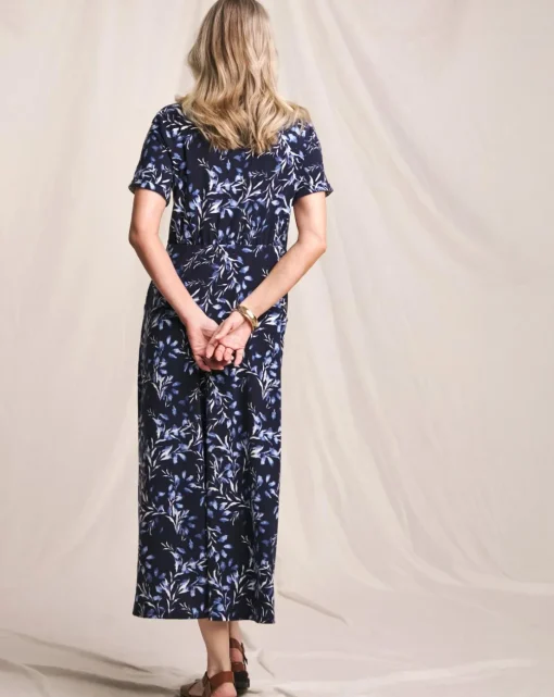 Julipa Shirred Shoulder Jersey Midi Dress