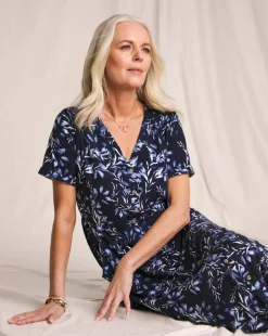 Julipa Shirred Shoulder Jersey Midi Dress