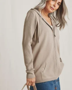 Julipa Zip Through Hooded Cardigan