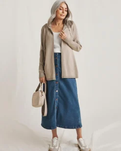 Julipa Zip Through Hooded Cardigan