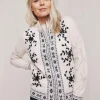 Julipa Zip Up Embroidered Knitted Jacket