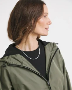 Khaki Short Lightweight Raincoat
