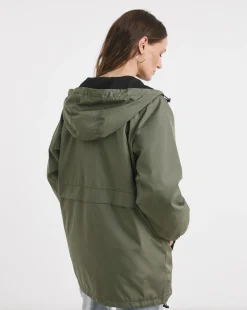 Khaki Short Lightweight Raincoat