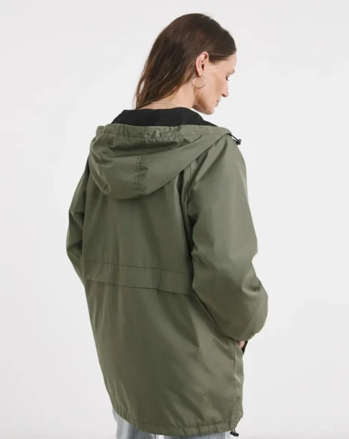 Khaki Short Lightweight Raincoat