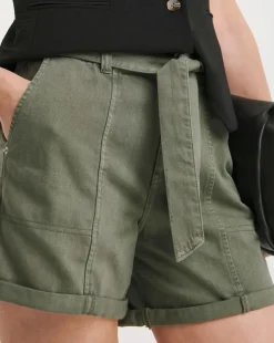 Khaki Utility Cargo Shorts