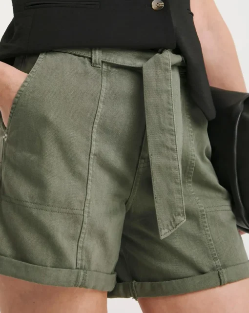 Khaki Utility Cargo Shorts