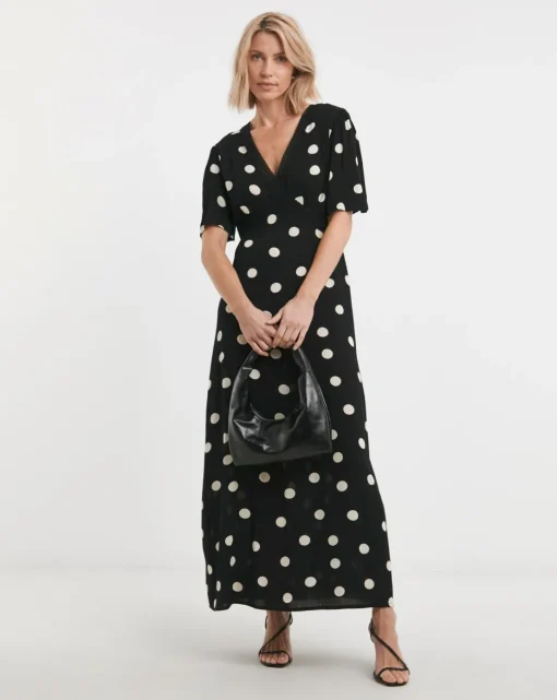 Lace Trim Maxi Dress