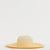 Lemon Ombre Wide Brim Straw Hat