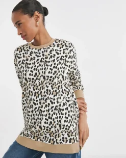 Leopard Print Classic Longline Sweatshirt