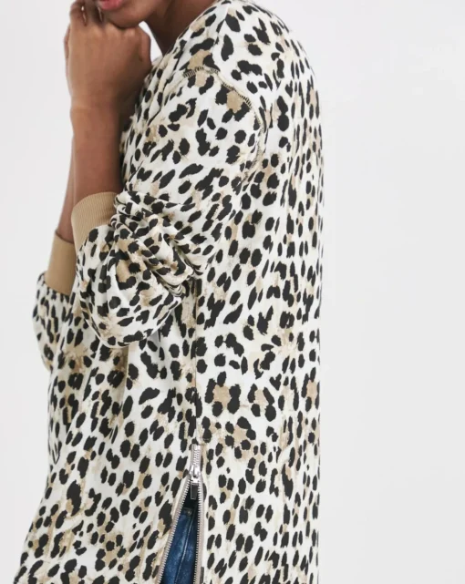 Leopard Print Classic Longline Sweatshirt