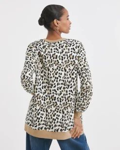 Leopard Print Classic Longline Sweatshirt