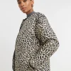 Leopard Print Quilted Jacket