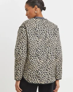 Leopard Print Quilted Jacket