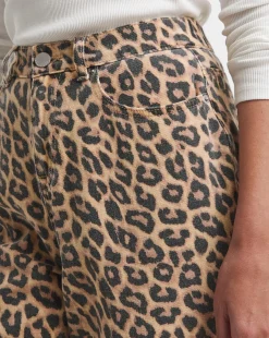 Leopard Straight Leg Jeans