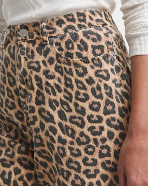 Leopard Straight Leg Jeans