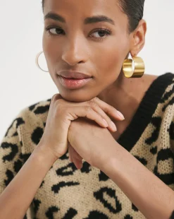 Leopard V Neck Jumper