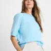 Light Blue Short Sleeve Crew Neck Jumper