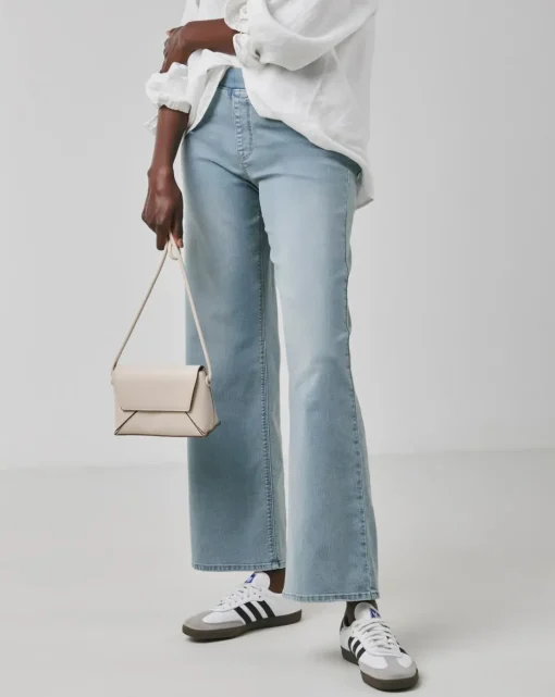 Light Blue Stretch Wide Leg Jeggings