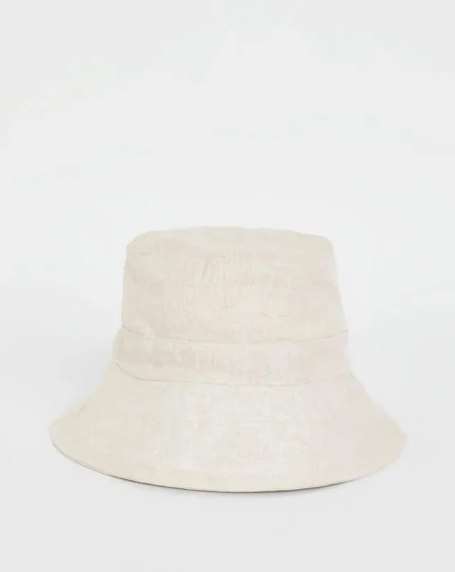 Linen Bow Detail Bucket Hat