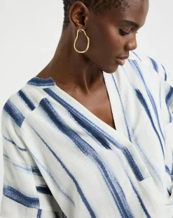 Linen Mix Popover Top