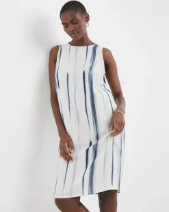 Linen Mix Sleeveless Shift Dress