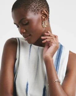 Linen Mix Sleeveless Shift Dress