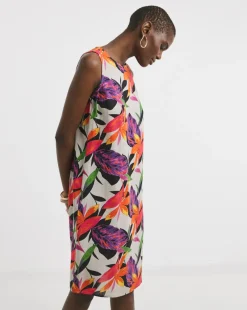 Linen Sleeveless Shift Dress