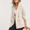 Linen Unlined Double Breasted Blazer