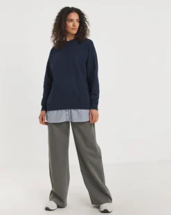 Long Sleeve Crew neck 2in1 Sweatshirt