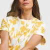 Longline Short Sleeve Curved Hem Top