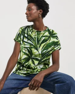 Longline Short Sleeve Curved Hem Top
