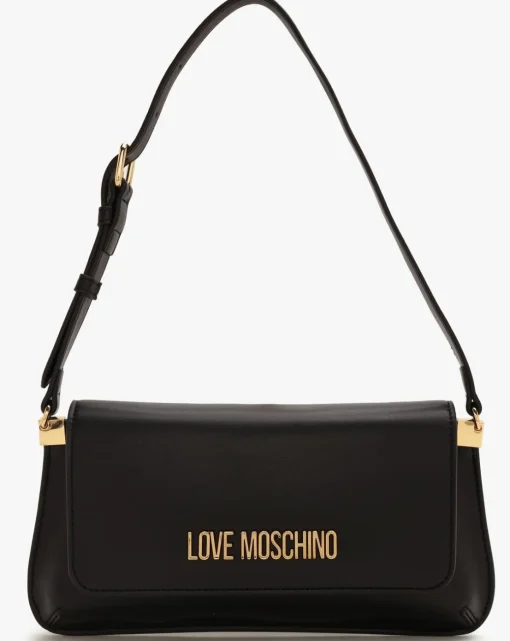Love Moschino Logo Daily Black Shoulder Bag