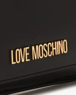 Love Moschino Logo Daily Black Shoulder Bag